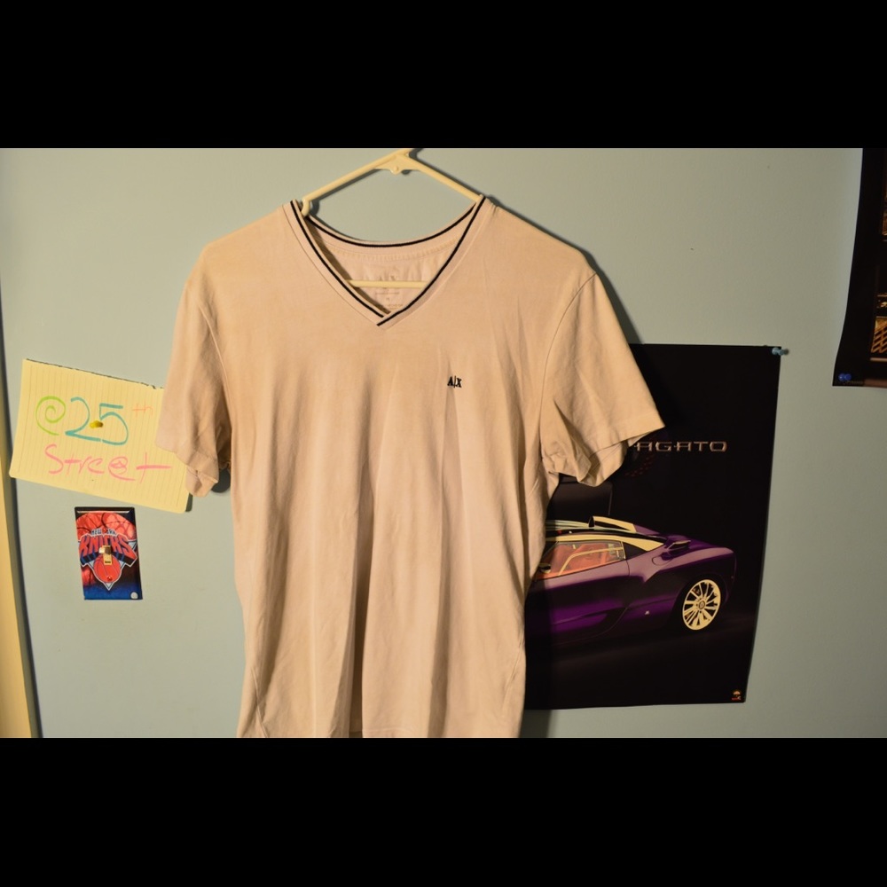 ARMANI EXCHANGE vneck logo tee